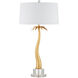 Mazari 35 inch 60 watt Contemporary Gold Leaf/Clear Table Lamp Portable Light