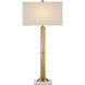 Allegory 36.5 inch Antique Brass/White Marble Table Lamp Portable Light