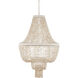 Cybele LED 35.5 inch Natural/Pearlized White/White Chandelier Ceiling Light