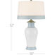 Kora 32 inch 150.00 watt White/Light Blue Table Lamp Portable Light
