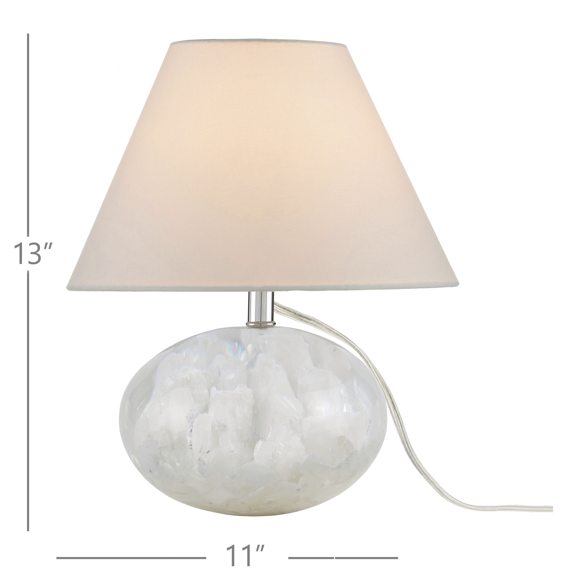 Odette 13 inch 60 watt Clear Table Lamp Portable Light