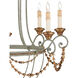 Elegance 8 Light 29 inch Etruscan/Gold Leaf Chandelier Ceiling Light