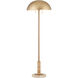 Miles 58.5 inch 7 watt Brass/Natural Floor Lamp Portable Light
