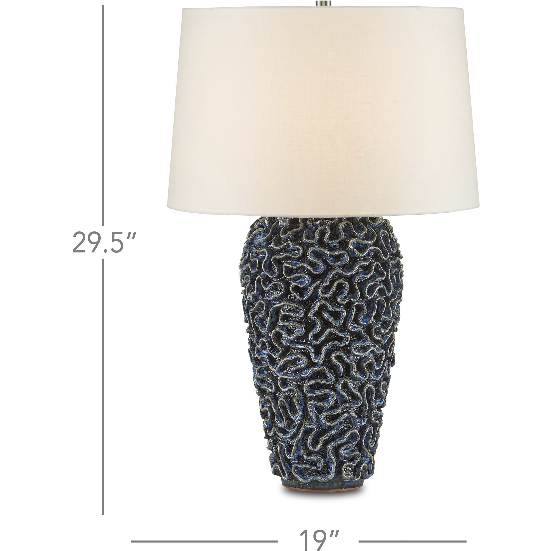 Milos 29.5 inch 150 watt Blue Table Lamp Portable Light