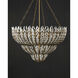 Magnum 7 Light 34.5 inch Brass and White Chandelier Ceiling Light, Medium