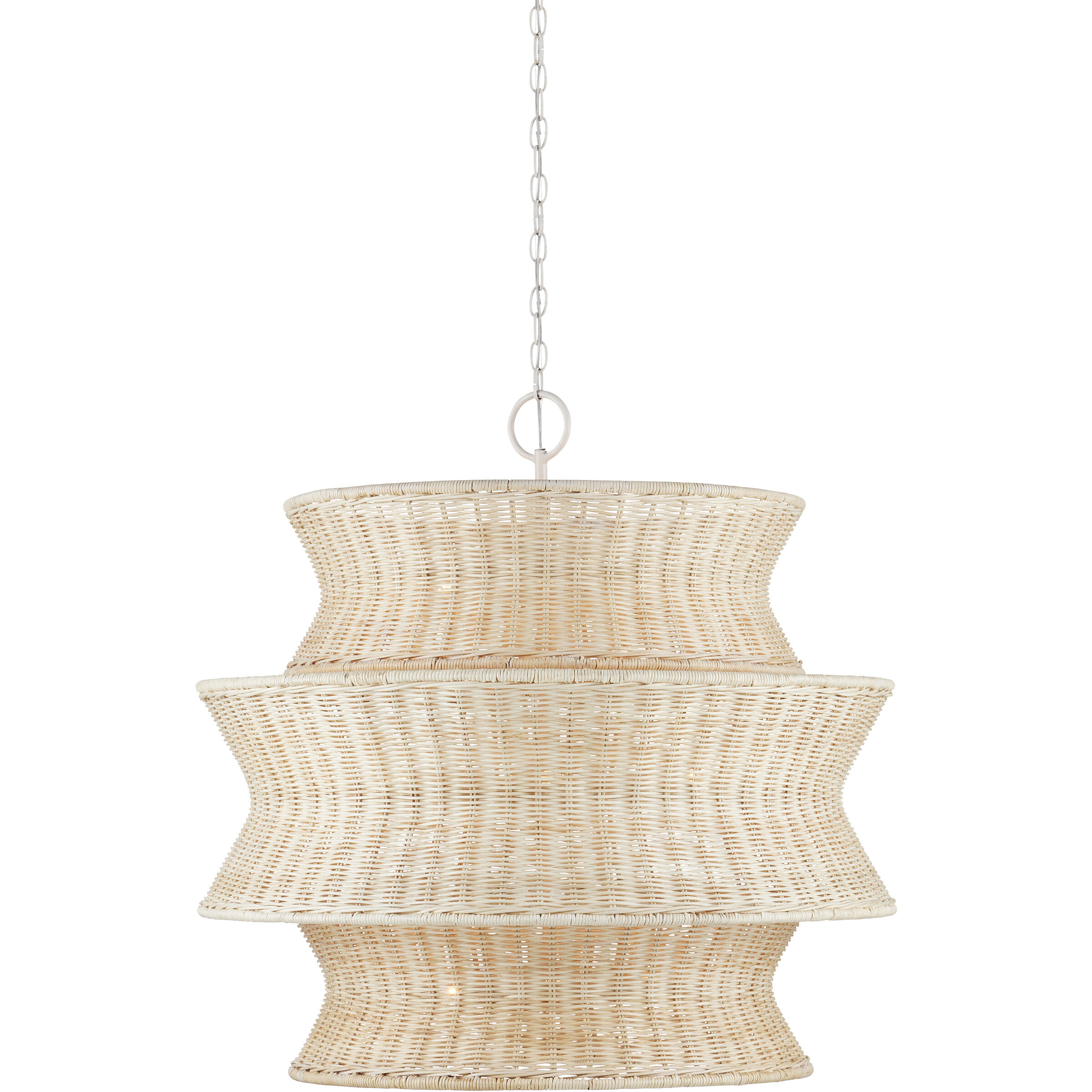 Phebe 9 Light 32 inch Bleached Natural and Vanilla Chandelier Ceiling Light, Medium