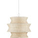 Phebe 9 Light 32 inch Bleached Natural and Vanilla Chandelier Ceiling Light, Medium