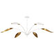 Yuriko 6 Light 66.75 inch Gesso White and Contemporary Gold Leaf Chandelier Ceiling Light