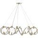 Ringmaster 10 Light 46 inch Contemporary Silver Leaf Chandelier Ceiling Light