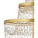 Mademoiselle LED 27.25 inch Contemporary Gold Leaf/Contemporary Gold/Clear Chandelier Ceiling Light