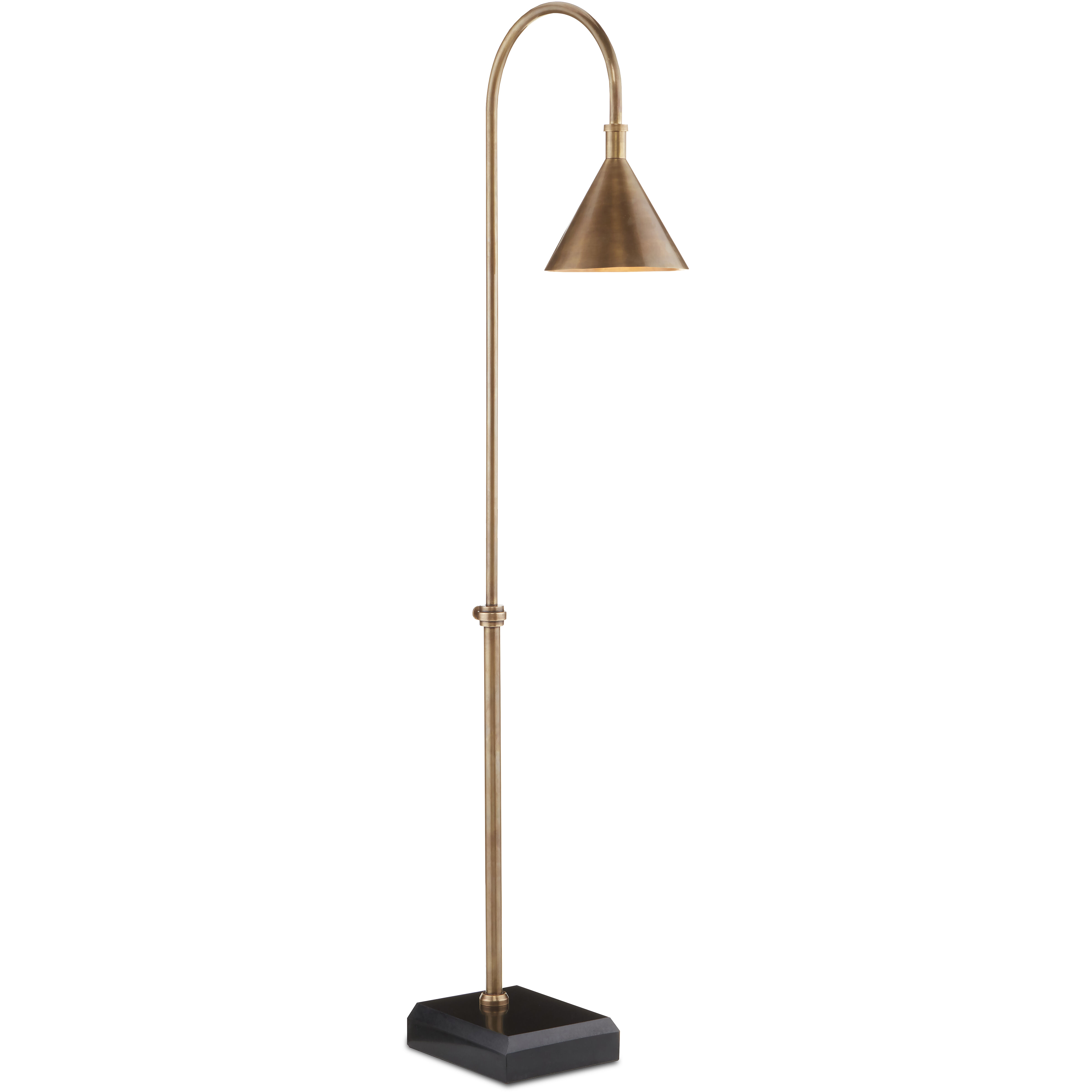 Vision 56 inch 60 watt Vintage Brass/Black Floor Lamp Portable Light
