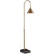 Vision 56 inch 60 watt Vintage Brass/Black Floor Lamp Portable Light