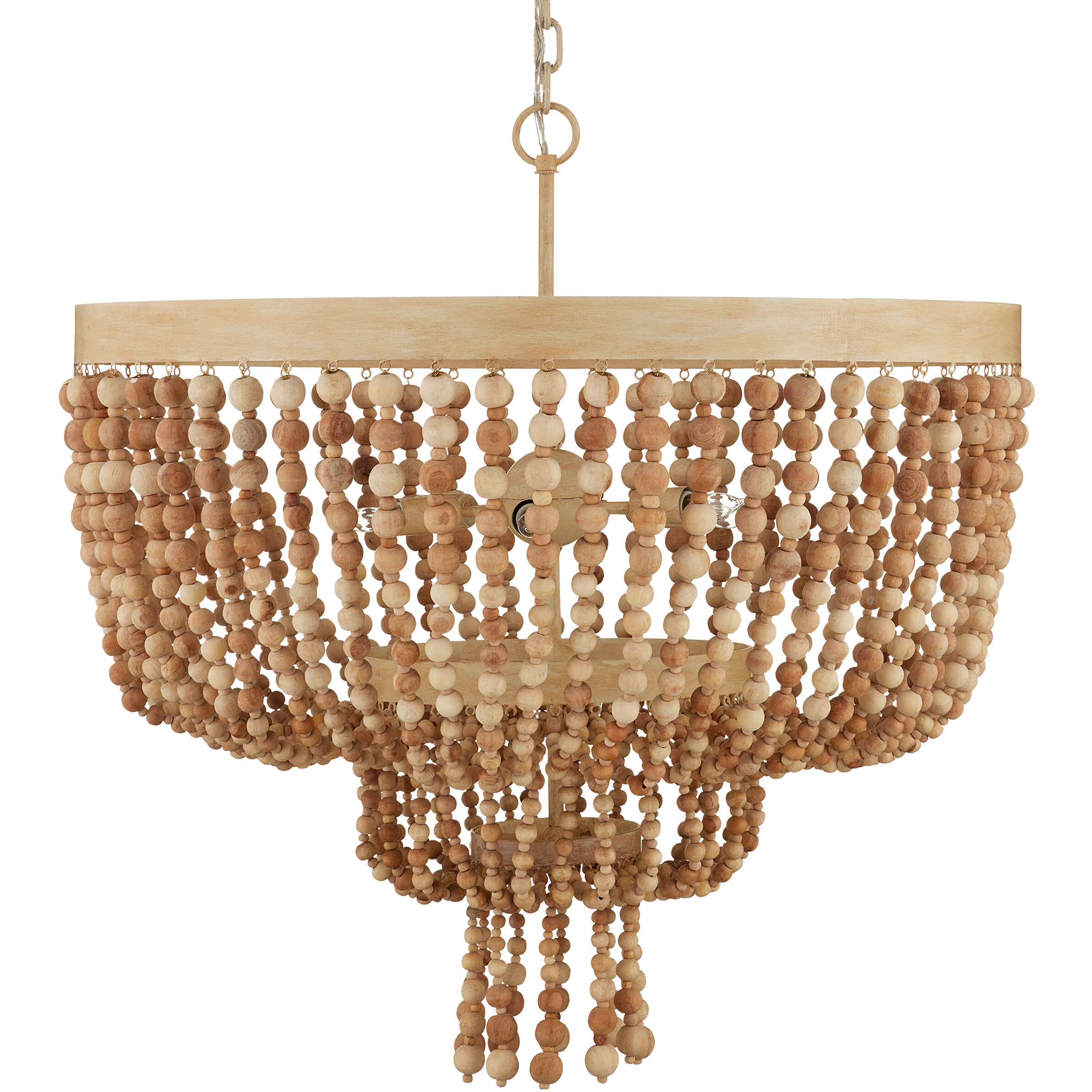 Sabia 6 Light 28 inch Natural/Coco Cream Chandelier Ceiling Light