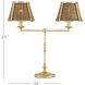 Deauville 25 inch 7 watt Polished Brass/Natural Desk Lamp Portable Light, Suzanne Duin Collection