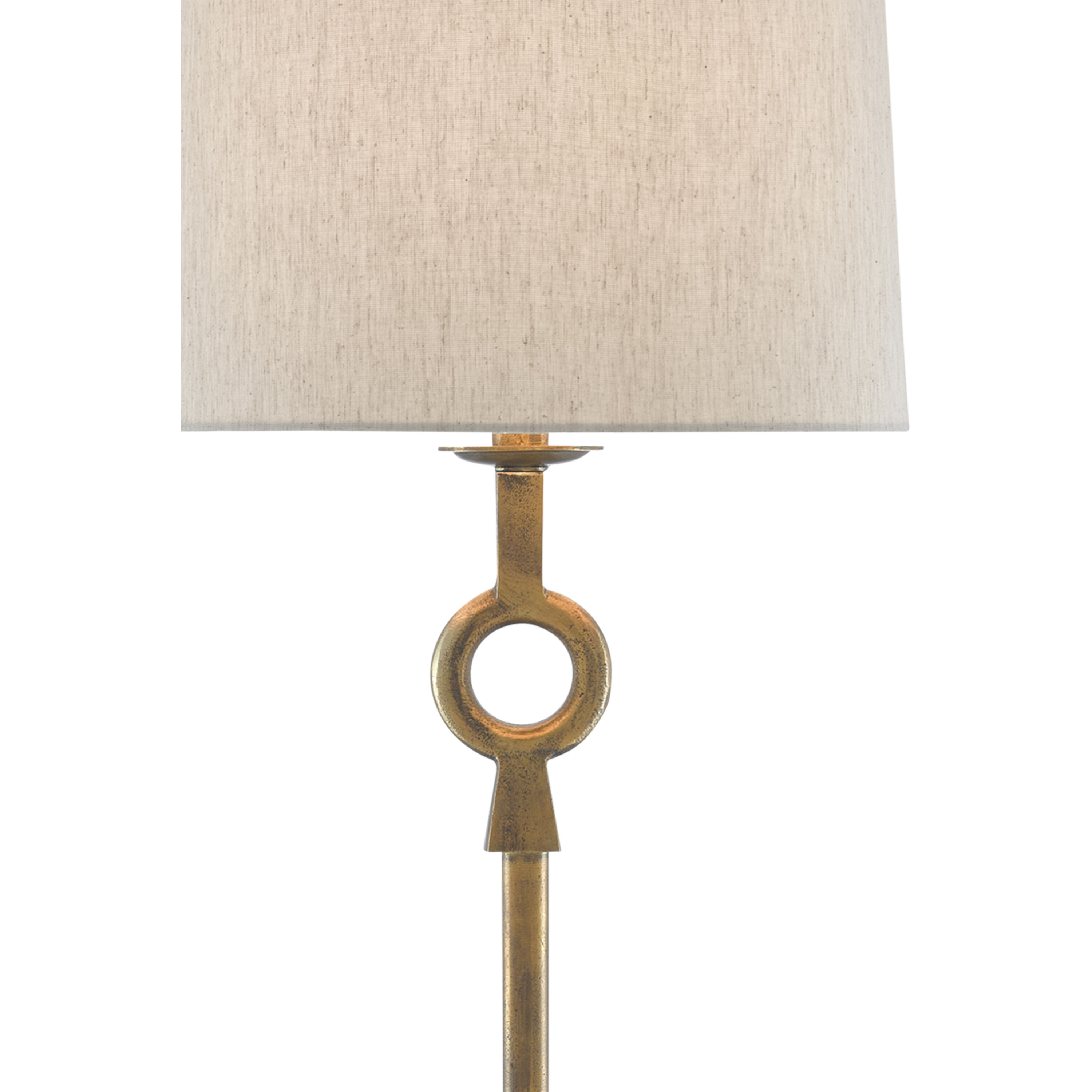 Germaine 34 inch 150 watt Antique Brass Table Lamp Portable Light