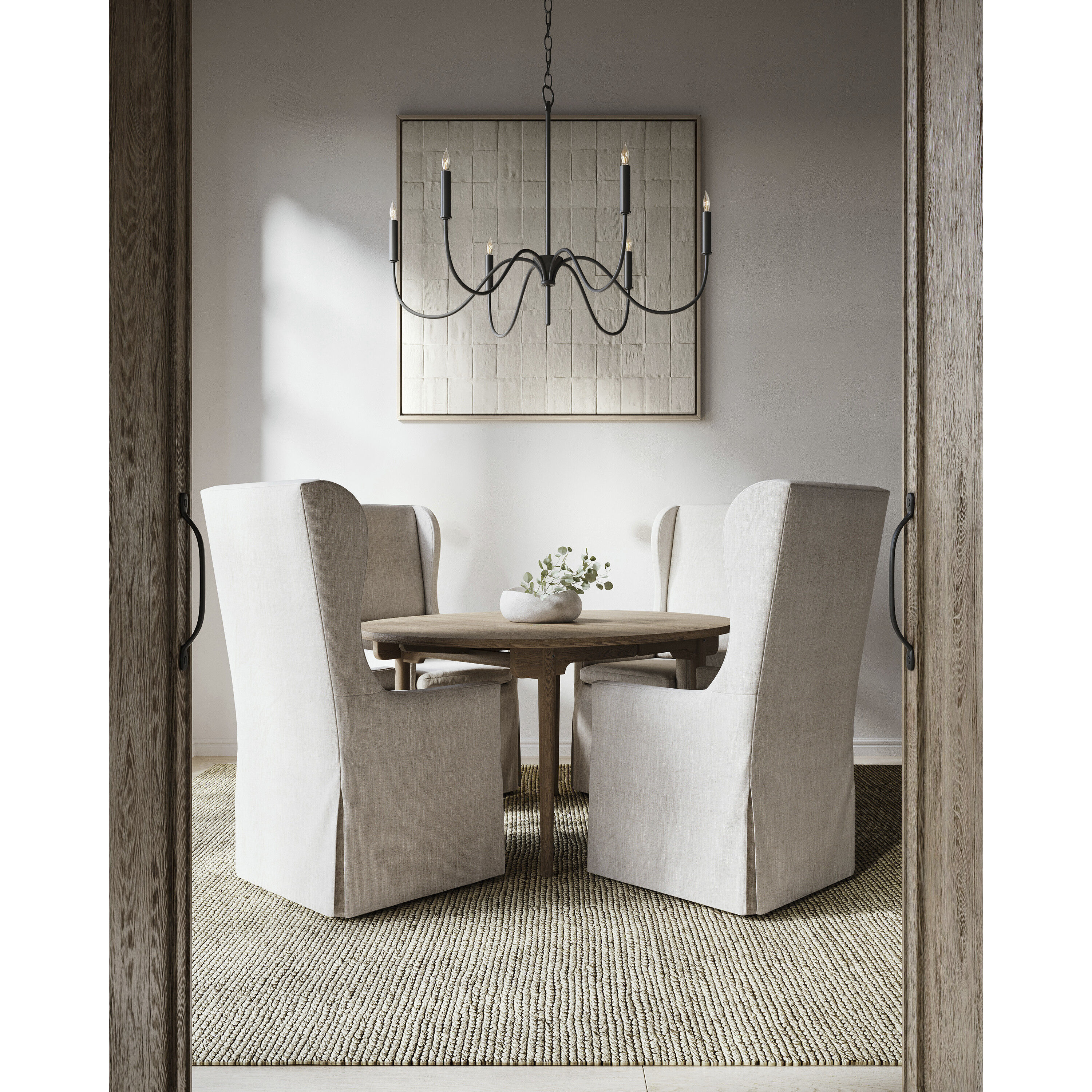 Tirrell 6 Light 34 inch Antique Black Chandelier Ceiling Light, Small