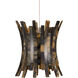 Alsop 30 Light 54 inch Brown and Black with Silver Multi-Drop Pendant Ceiling Light