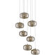 Pepper 7 Light 14.25 inch Painted Silver/Nickel Multi-Drop Pendant Ceiling Light