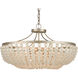 Chanteuse 4 Light 30.75 inch Frosted/Silver Granello Semi-Flush Mount Ceiling Light