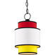 Mathias 1 Light 10 inch Satin Black/Multi-Color Pendant Ceiling Light