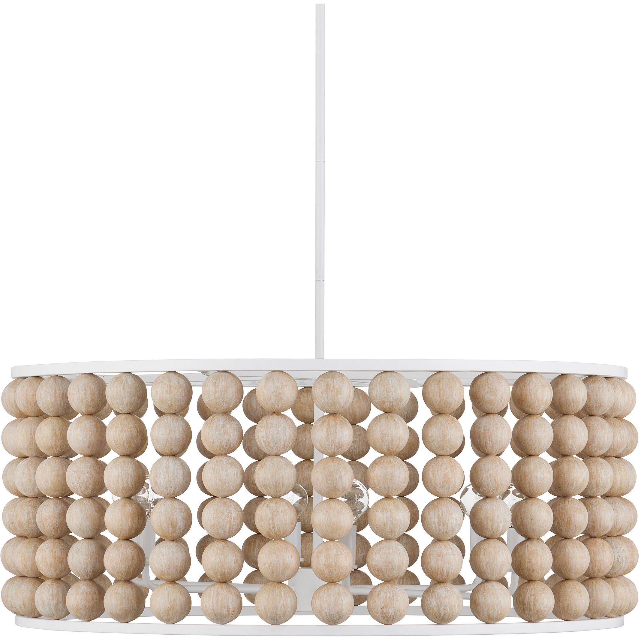 Holcroft 6 Light 32.25 inch Sandstone/Sugar White Chandelier Ceiling Light