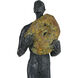 Man on Rock 18.25 X 8.75 inch Sculpture, Medium