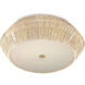 Antibes 2 Light 18.25 inch Bleached Natural/Snow White/White Flush Mount Ceiling Light