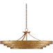 Belle 3 Light 36 inch Gold Leaf Chandelier Ceiling Light, Bunny Williams Collection
