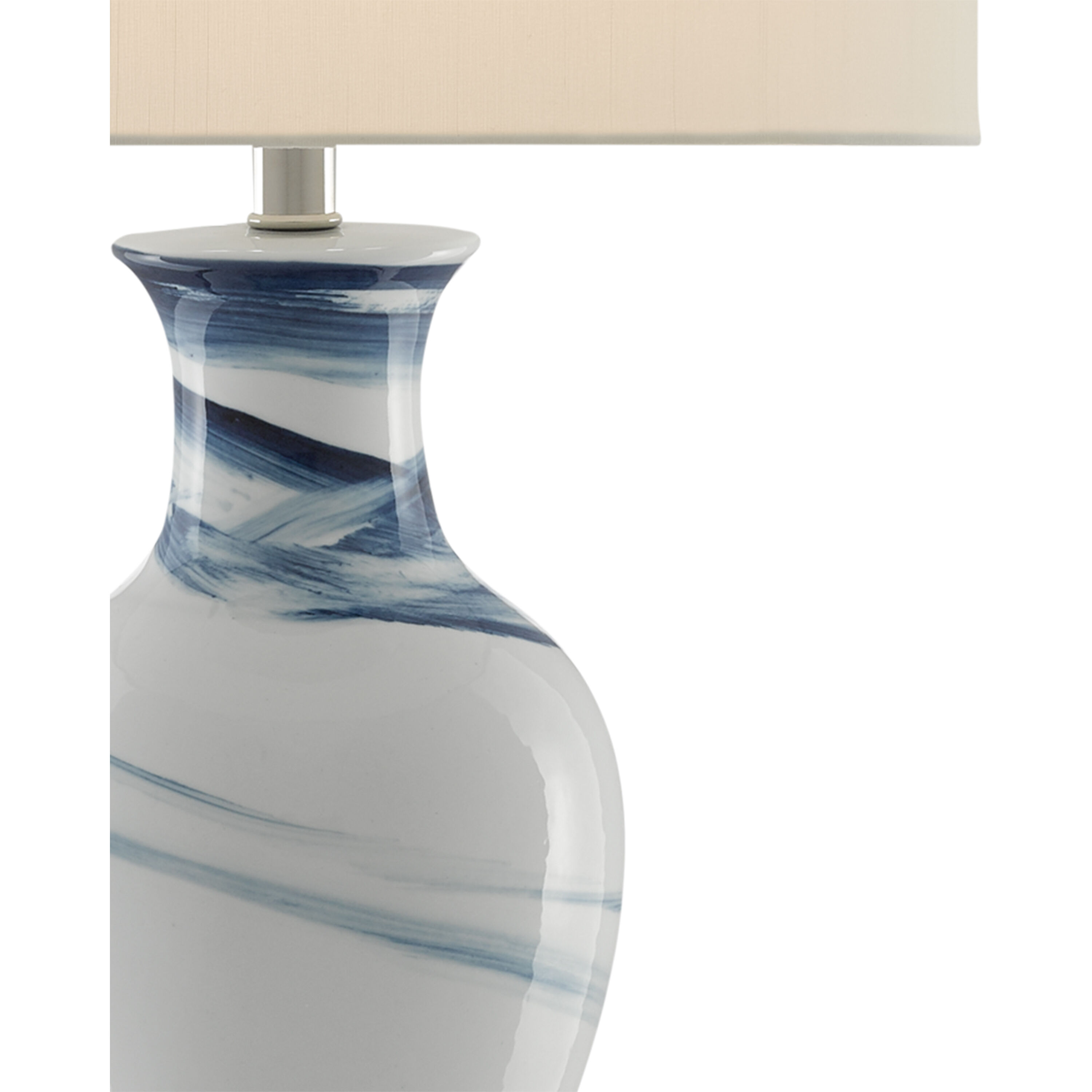 Hanni 28.5 inch 150 watt White/Blue Table Lamp Portable Light