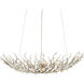 Shinju 4 Light 28.5 inch Natural/Contemporary Silver Leaf Bowl Chandelier Ceiling Light