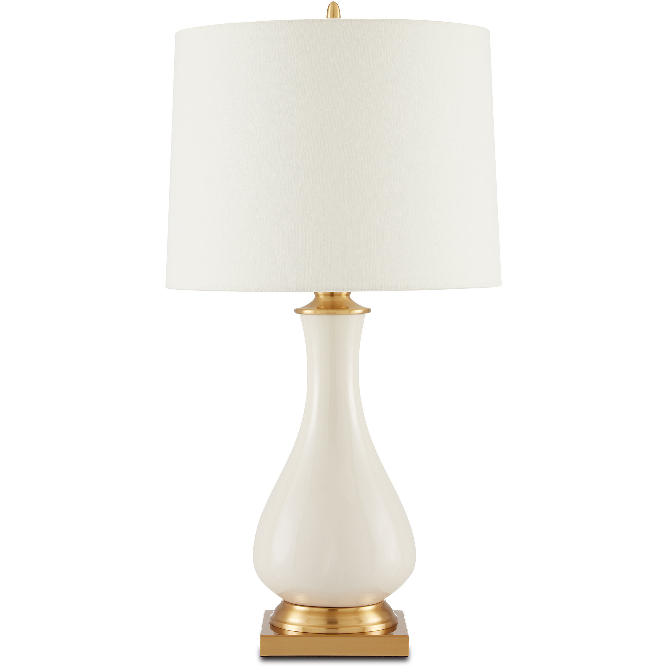 Lynton 31 inch 150 watt Cream Crackle/Brass Table Lamp Portable Light