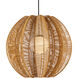 Barbary 1 Light 33.25 inch Natural/Black/Frosted White Outdoor Pendant