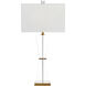 Laelia 34 inch 150 watt Clear/Antique Brass Table Lamp Portable Light