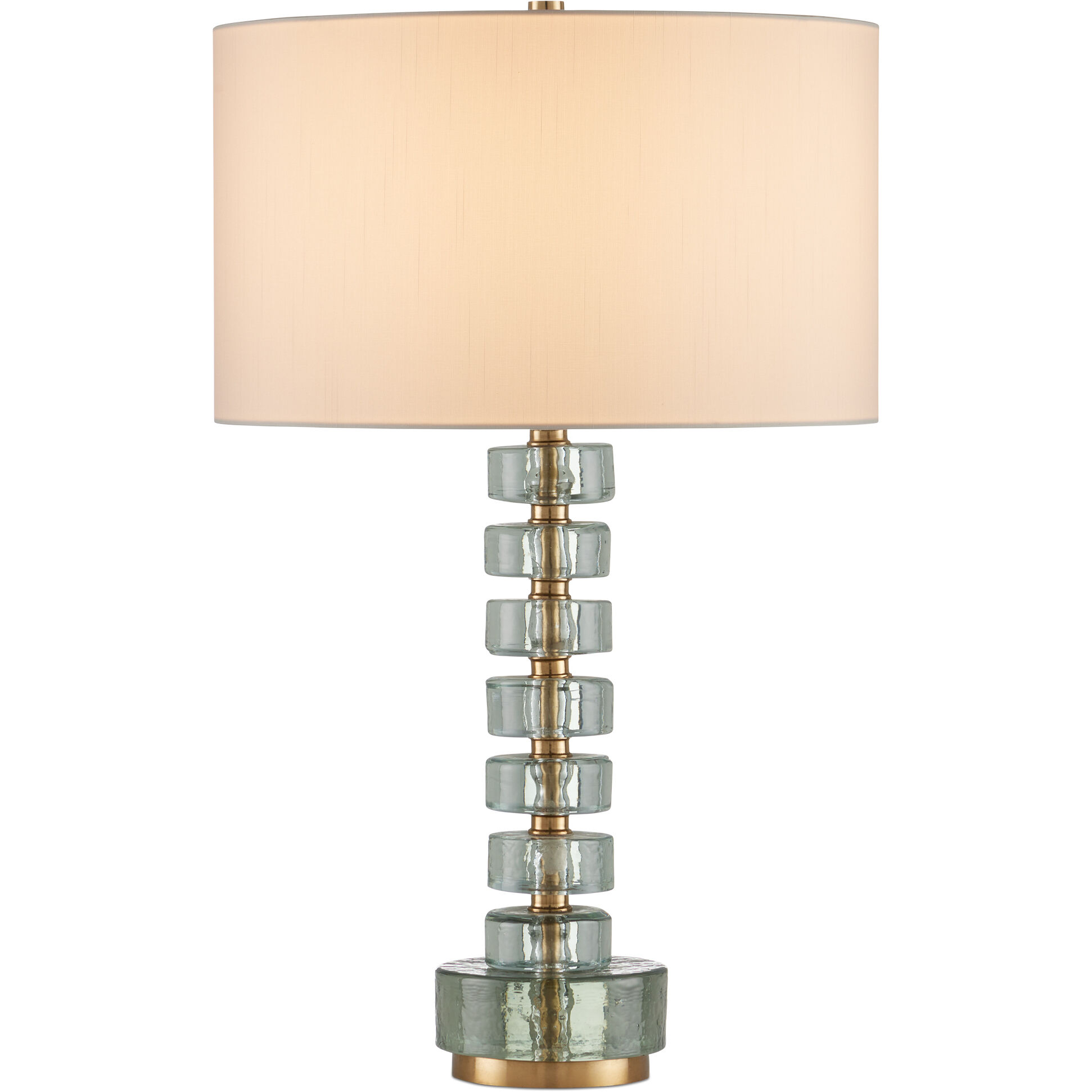Mystras 27.5 inch 150 watt Clear/Antique Brass Table Lamp Portable Light