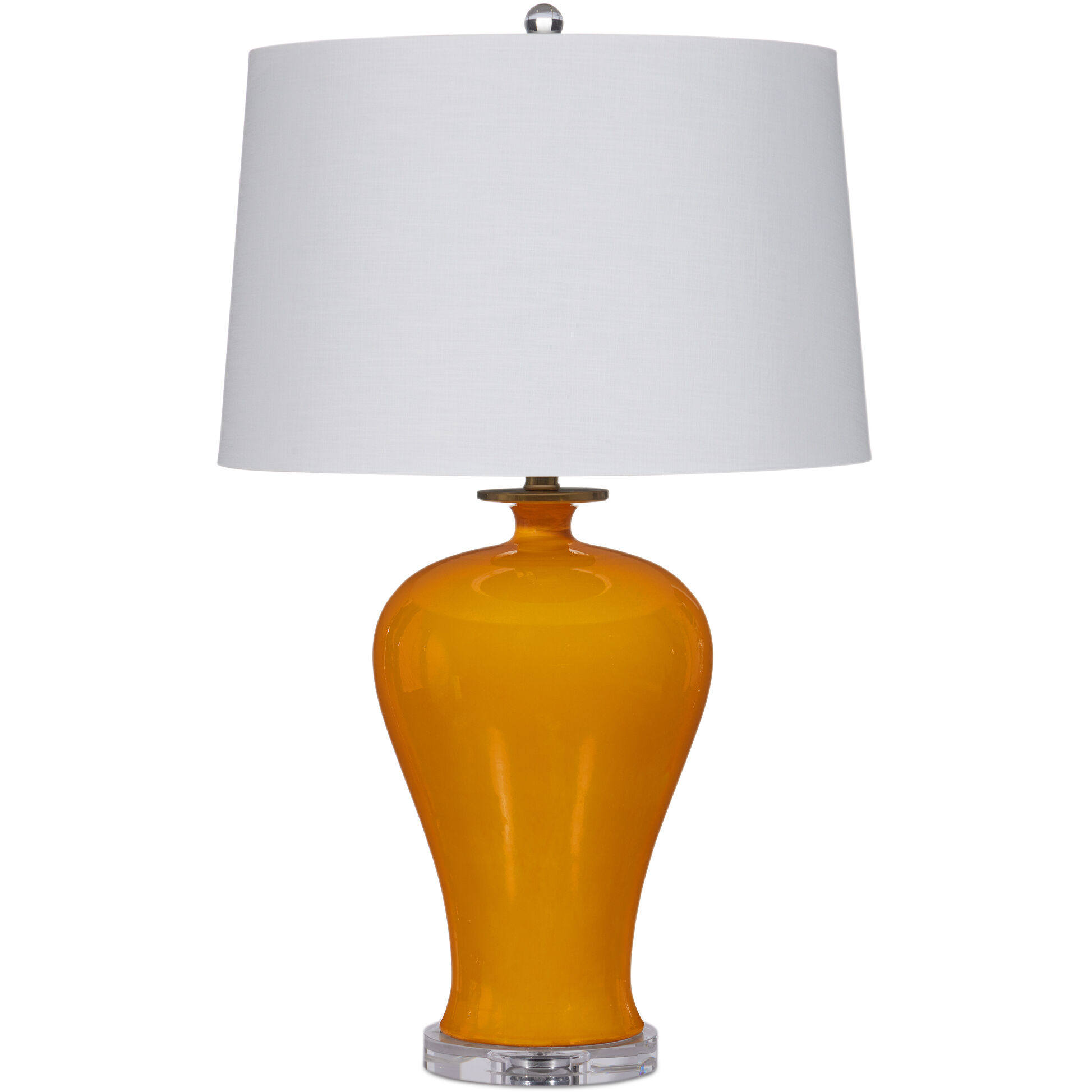 Imperial 31 inch 150 watt Imperial Yellow/Clear/Natural Brass Table Lamp Portable Light