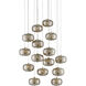 Pepper 15 Light 25.25 inch Painted Silver/Nickel Multi-Drop Pendant Ceiling Light
