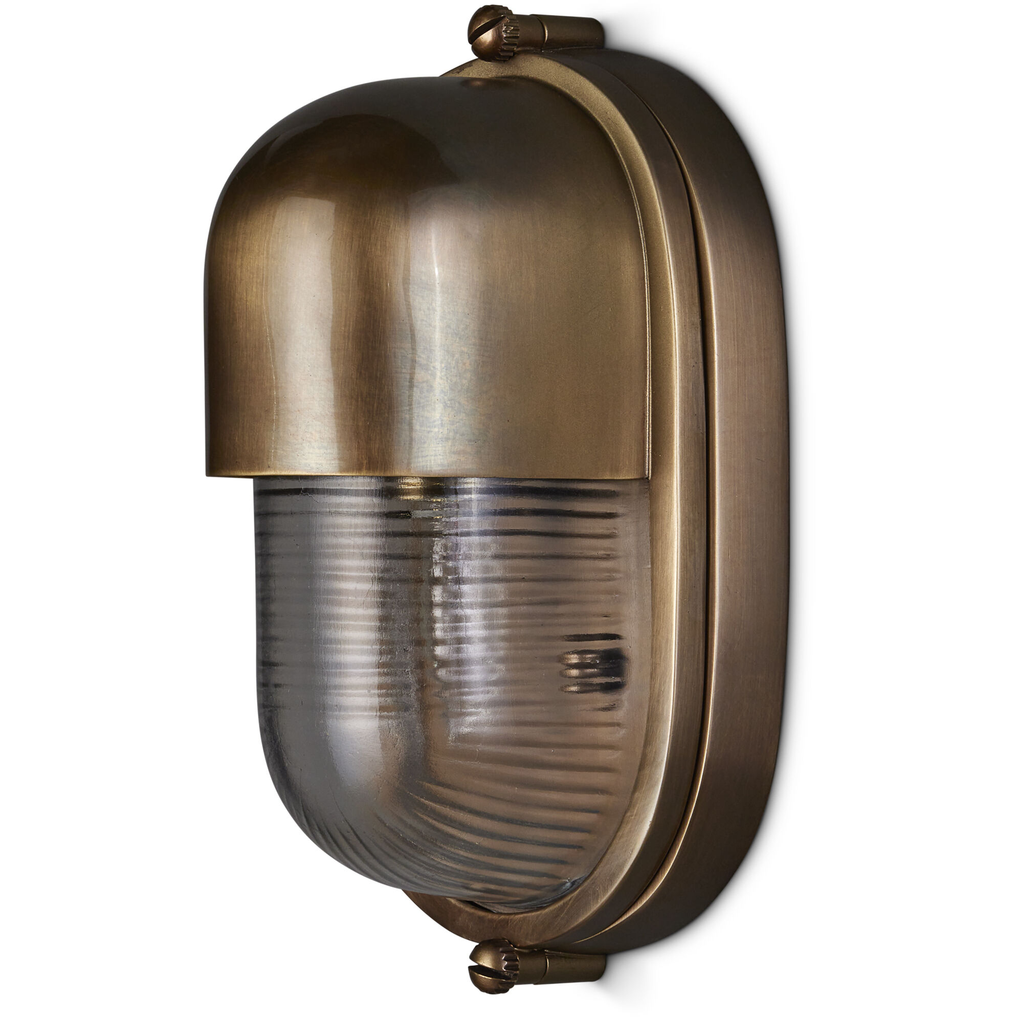 Maritime 1 Light 8.5 inch Antique Brass/Clear Outdoor Wall Sconce