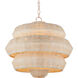 Antibes 3 Light 22.5 inch Bleached Natural/Snow White Chandelier Ceiling Light, Small