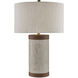 Baptiste 29.5 inch 150 watt Ivory/Brown/Brushed Brass Table Lamp Portable Light