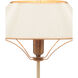 Daphne 16.5 inch 60 watt Ivory/Antique Brass/Gold Table Lamp Portable Light