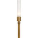 Paseo 20 inch 1.50 watt Polished Antique Brass/Clear Cordless Table Lamp Portable Light