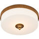 Bryce 1 Light 16.25 inch Gold/White Flush Mount Ceiling Light, Barry Goralnick Collection