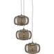 Pepper 3 Light 11.75 inch Painted Silver/Nickel Multi-Drop Pendant Ceiling Light