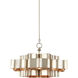 Grand Lotus 1 Light 20.25 inch Contemporary Silver Leaf Pendant Ceiling Light, Small, Semi-Flush Convertible