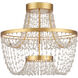 Mademoiselle 2 Light 22 inch Clear/Contemporary Gold Leaf/Contemporary Gold Semi-Flush Mount Ceiling Light