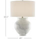 Kalossi 28.5 inch 150 watt Painted White and Gray/Contemporary Silver Leaf Table Lamp Portable Light