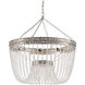 Highbrow 8 Light 24 inch Contemporary Silver Leaf/Distressed Silver Leaf Chandelier Ceiling Light