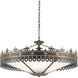 Berkeley 6 Light 40 inch Antique Gold/Moss Gray Chandelier Ceiling Light, Bunny Williams Collection