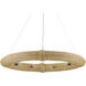 Portmeirion 8 Light 37 inch Satin Black/Abaca Rope Chandelier Ceiling Light