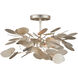 Lunaria 3 Light 19 inch Contemporary Silver Leaf Semi-Flush Mount Ceiling Light